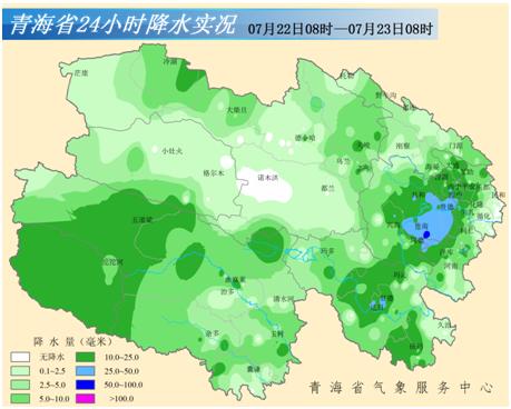 青海多地發(fā)布藍(lán)色暴雨預(yù)警